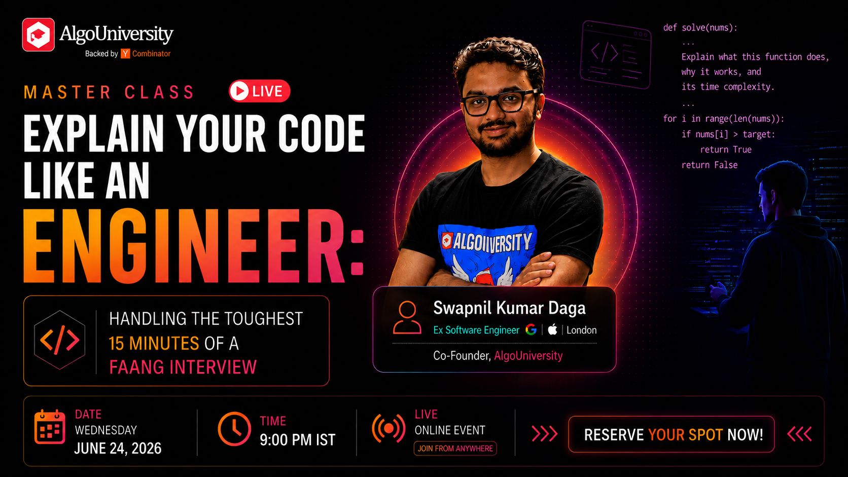 Explain Your Code Like an Engineer: Handling the Toughest 15 Minutes of a FAANG Interview